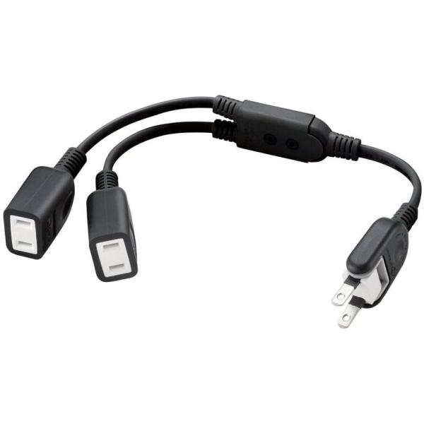 TADR3BK         ブラック。隣のコンセント差込口をふさがずにACアダプタを接続できる電源延長コード