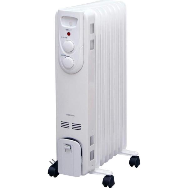 【メーカー在庫限り！ご注文はお早めに！】 【適用床面積：コンクリート：約8畳　木造：約6畳】 IOH1208KSW      小さなお子様やペットにもやさしい、オイルヒーターです。