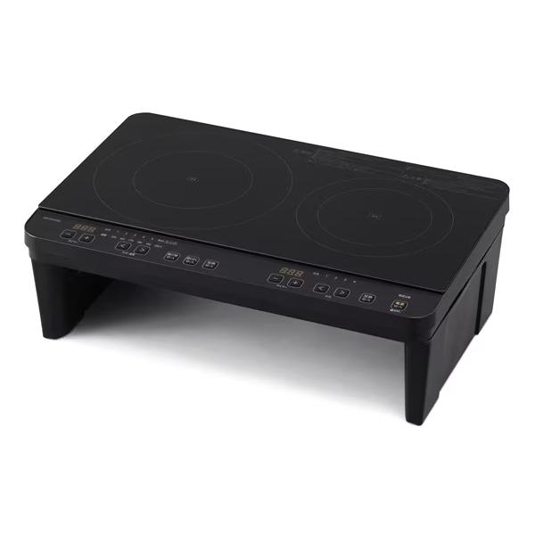 安心機能付き IHKWT41S        電気工事なしですぐに使える、2口タイプのIHコンロ