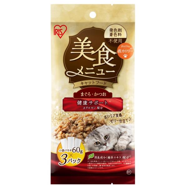 他サイト： IRIS OHYAMA アイリスオーヤマ 美食メニュー まぐろ・かつお 60g×3Pの商品画像