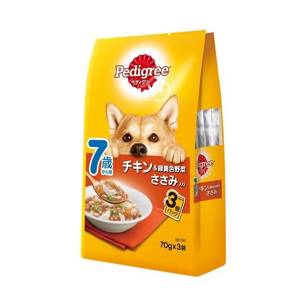 まとめ ペディグリー 7歳から用 数量限定アウトレット最安価格 チキン 緑黄色野菜 70g 3袋 48セット ペット用品 ささみ入り 犬フード