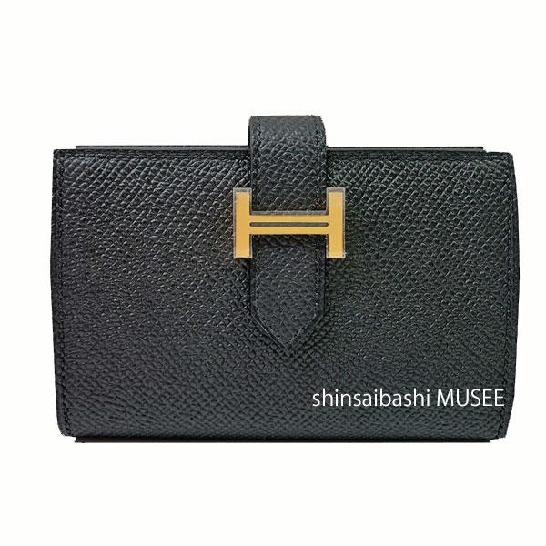 エルメス ベアンミニ ノワール 黒 W刻印 エプソン ゴールド金具 新品 Bearn ≪ 新品 ≫ エルメス ベアン ミニ ブラック 黒 ゴールド