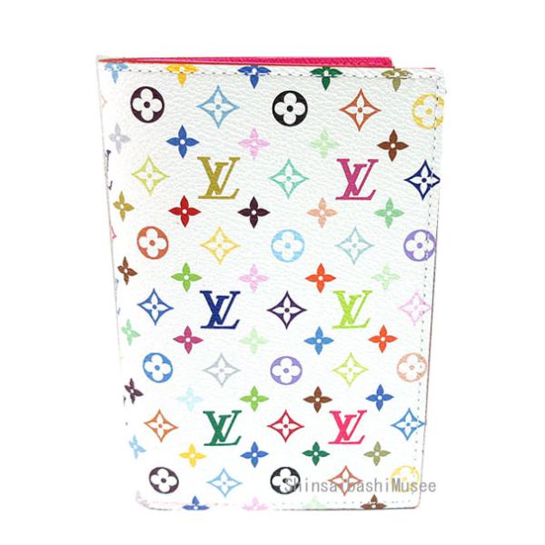 ルイヴィトン 村上隆 パスポート カバー ルイヴィトン村上隆LV TMパスポートカバー黒色マルチカラー