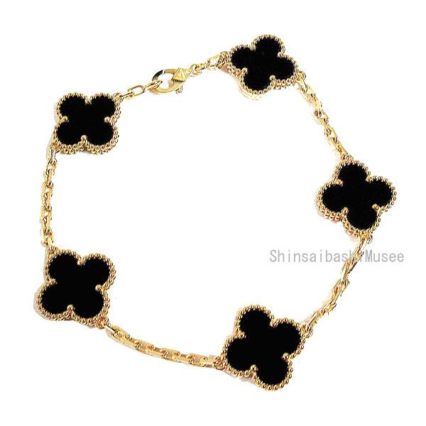 Van Cleef & Arpels オニキスダイヤモンド　ゴールドバングル アルハンブラ ≪新品≫ヴァンクリーフ＆アーペル 「ヴィンテージ
