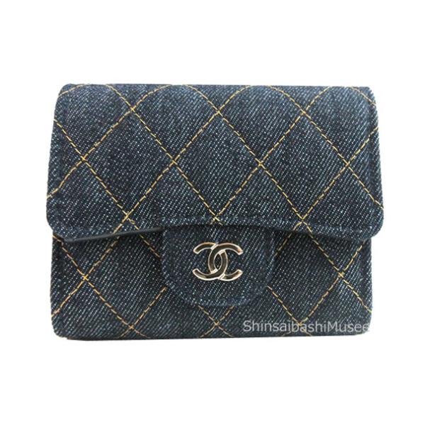 CHANEL銀座並木店購入　ウォレット　三つ折り財布　マトラッセ　ラムスキン CHANEL（シャネル） （新品・未使用品）シャネル マトラッセ ココ