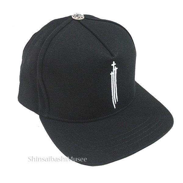 CHROME HEARTS 黒 キャップ　ベースボールキャップ クロムハーツ（Chrome Hearts）ハット/キャップ ベースボール デニム