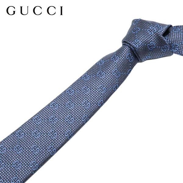 GUCCI（グッチ） ネクタイ ラッピング可能【即日発送】【BLUE】 408865
