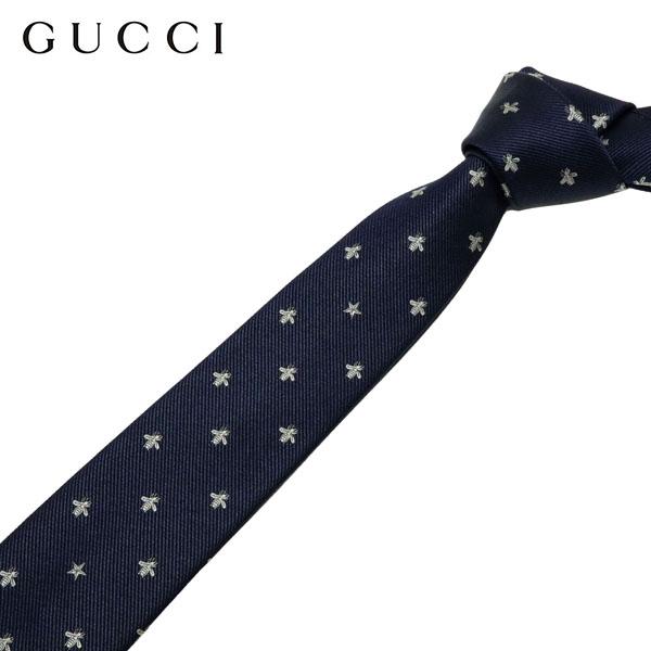 グッチ ネクタイ メンズ美品  - 456526 GUCCI（グッチ） ネクタイ ラッピング可能【即日発送】【NAVY】 456526