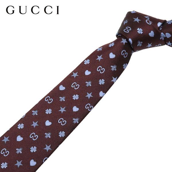 GUCCI（グッチ） ネクタイ ラッピング可能【即日発送】【BROWN