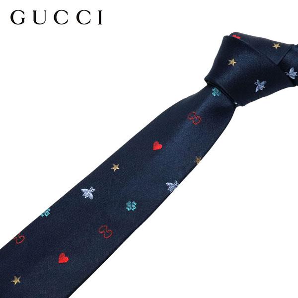GUCCI グッチ Gucci ネクタイ ラッピング可能【即日発送】【NAVY  