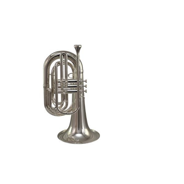 Bb管 マーチングバリトン シルバーフィニッシュ ラージシャンク 2025