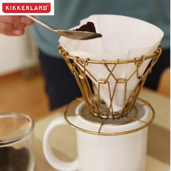 コーヒードリッパー KIKKERLAND (キッカーランド) Brass Collapsible Coffee Dripper ブラス コラプシブルコーヒードリッパー ワイヤー フィルター不要 爆買