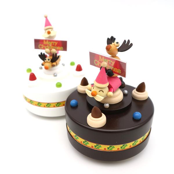 [Release date: July 1, 2022]木製のあたたかい風合いのからくりシリーズです。クリスマスのプレゼントにピッタリ！オルゴールの音色に合わせてケーキの台座が回転します。可愛らしいキャラクターとオルゴールの音色をお楽しみ下...