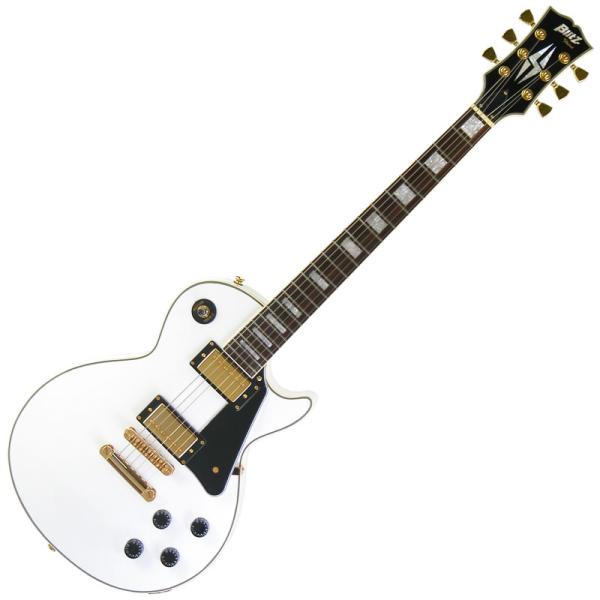 Blitz BLP-CST ブリッツ LPカスタムタイプ セットネック仕様 WH (White)【ソフトケース付】