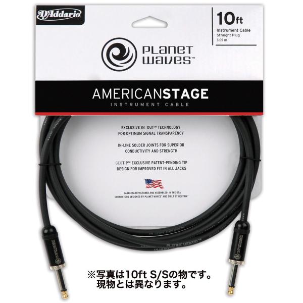 PlanetWaves^American Stage Series Instrument cablesFPW-AMSG-20 20ft/6.09m Instrument Cable S/S M^[V[h