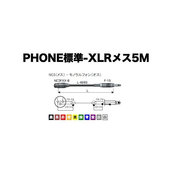 CANARE CABLE }CNR[h mCgbNvO PC-10B-SA PHONEW-XLRX10M Ji }CNP[u