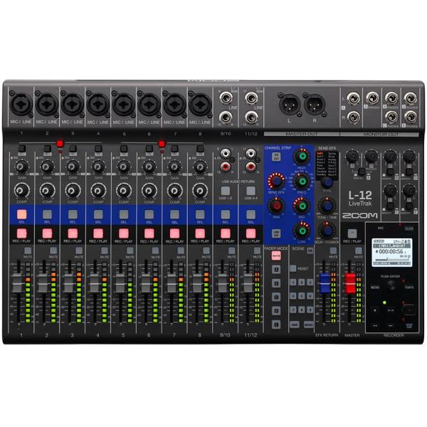 Zoom 12-Track Live Mixer / Recorder@LIVETRAK L-12