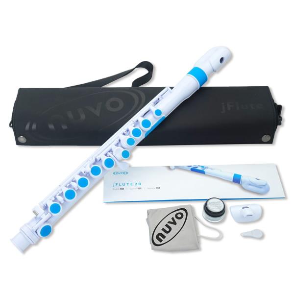 NUVO �k�[�{ �v���X�`�b�N���Ǌy�� jFlute 2.0 White+Blue N220JFBL (��p�n�[�h�P�[�X�t��) �y�������K�i�z