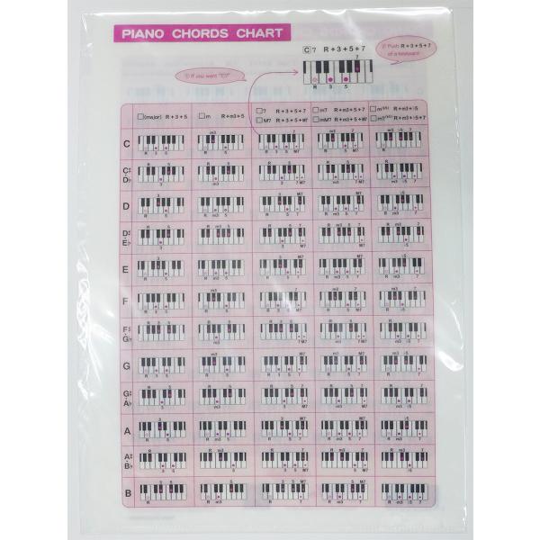 A4サイズの音楽現場での実用性を兼ね備えた、便利なクリヤーホルダーです。表面によく使われるダイアトニックとセブンスをまとめたコード・フォーム表、裏面にその他のコード・フォーム表を掲載しています。