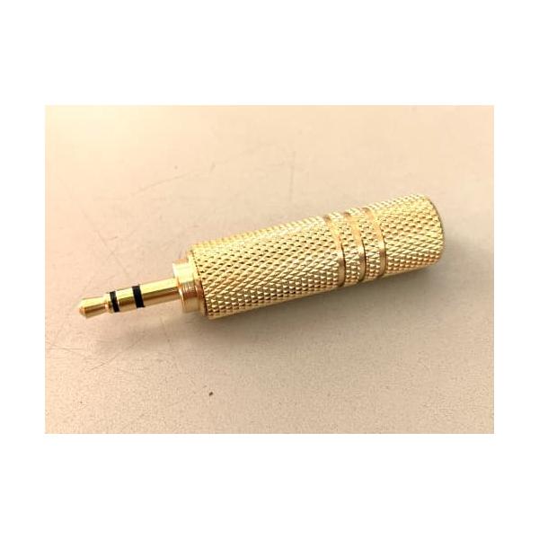 <変換コネクター > 3.5φプラグ⇔6.3φジャック金メッキ仕様。＊レターパックでの発送となります。