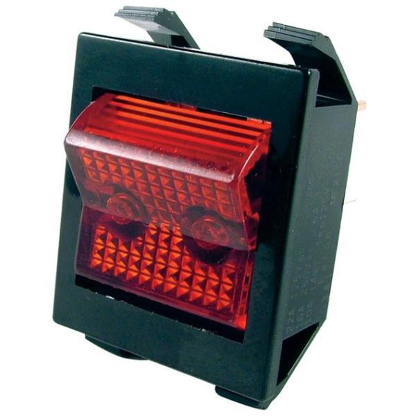 <アンプパーツ　パワースイッチ>DPST On-Off power switchJCMシリーズ等に互換のあるパワースイッチです。4ピン前面枠/H:3.0cm x W:2.6cm背面ボックス部/H:2.26cm x W:2.2cm...