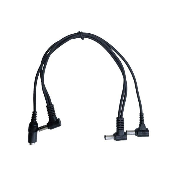 <DC分岐ケーブル >エフェクトボード作成時に大変便利な分配ケーブルです。電源を3つのエフェクターに分配することが可能です。また、余分な長さを抑えることにより配線トラブル等のリスクを避けられます。全長約77cm ＊レターパックで...