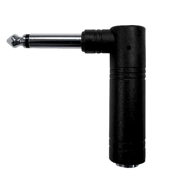 <モノラル1/4フォンtoL型モノラル1/4フォン変換プラグ> ストレートモノラルフォン端子をL字端子へ変更して使いたい時にお勧め!ギターやアンプなどストレートジャックだとスペースがなくて接続しづらい時などに便利です。今お持ちの...