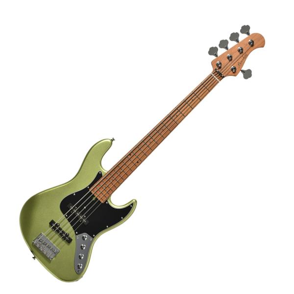 Bacchus バッカス / WJB5-1DX-AC RSM/M FGRM French Green Metallic 5弦ベース ローステッドメイプル ジャズベースタイプ エレキベース