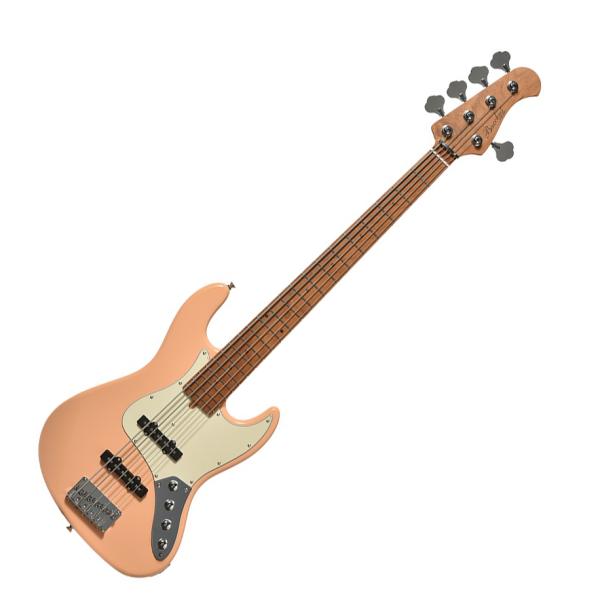 Bacchus バッカス / WJB5-1DX-AC RSM/M SLPK Shell Pink 5弦ベース ローステッドメイプル ジャズベースタイプ エレキベース
