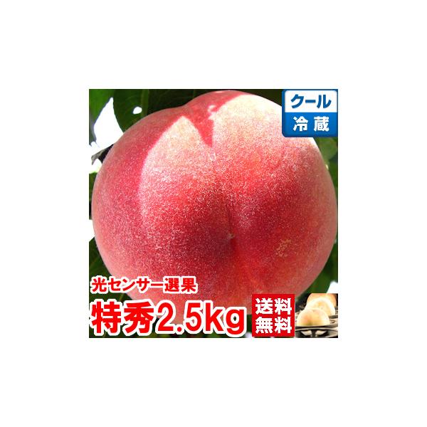 （冷蔵便）お中元 ギフト 山梨県産プレミアム完熟もも 特秀2.5ｋｇ
