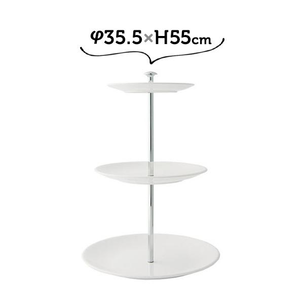φ35.5×H55 三段 パティスリースタンド PVケーキスタンド φ35.5×H55 三段 パティスリースタンド PVケーキスタンド