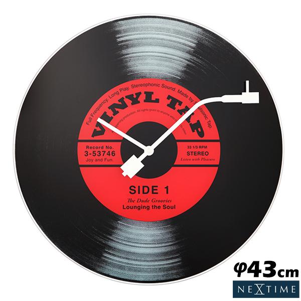 掛け時計 φ43.0cm ネクスタイム ビニールタップ 8141 レコード