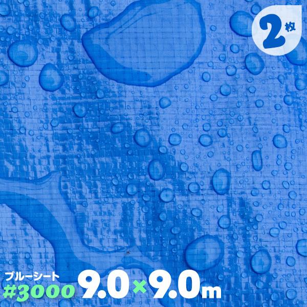ブルーシート　厚手#3000   2枚セット 業務用 ブルーシート 厚手 #3000 10×10m [2枚入り/梱包