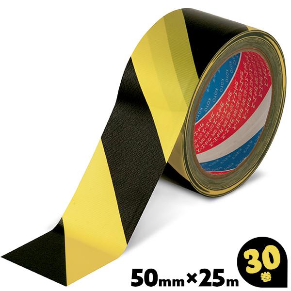 光洋化学 安全標示テープ トラテープ 30巻 50mm×25m カット 光洋化学 安全標示テープ トラテープ 30巻 50mm×25m カット