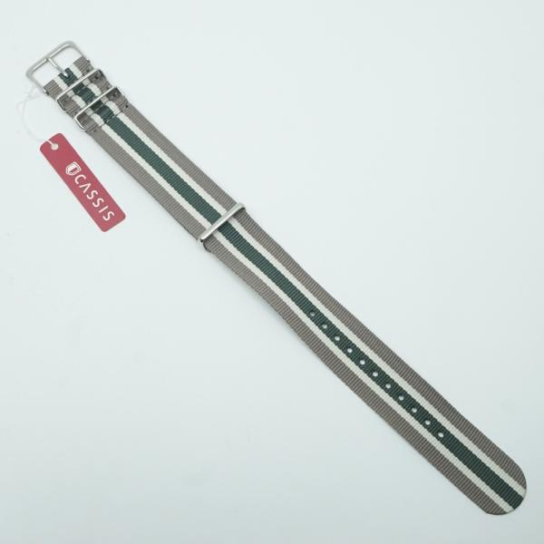 カシス CASSIS ナトー ナイロン モスグリーン 22mm 時計バンド 時計ベルト バンド交換 人気 おしゃれ デッドストック品 25-M-251