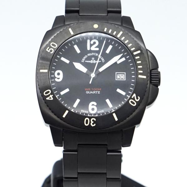 ZENO-WATCH BASEL ゼノウォッチ 440Q BK-M パイロットウォッチ クォーツ デッドストック メンズ腕時計 1年保証 25-M-590