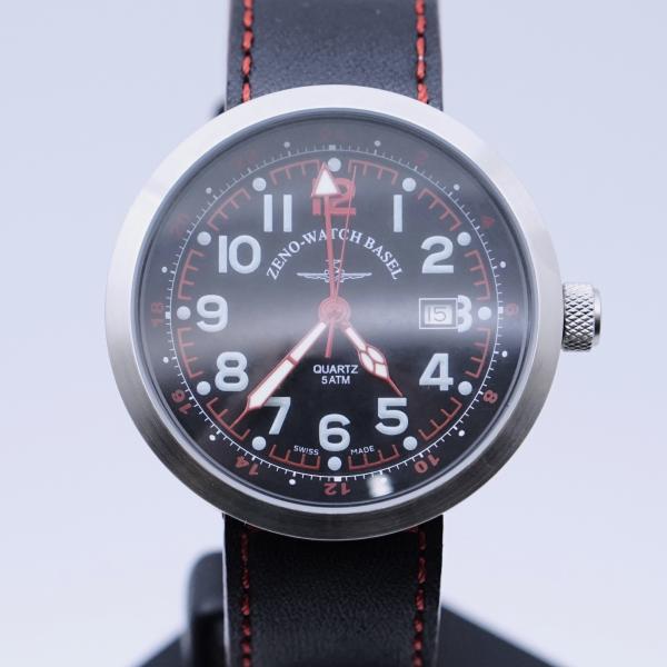 ZENO-WATCH BASEL ゼノウォッチ B554Q GMT-a1 (RD) パイロットウォッチ クォーツ デッドストック メンズ腕時計 25-M-640
