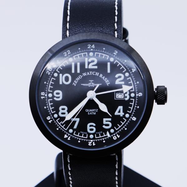 ZENO-WATCH BASEL ゼノウォッチ B554Q BK-WH-L パイロットウォッチ クォーツ デッドストック メンズ腕時計 25-M-645