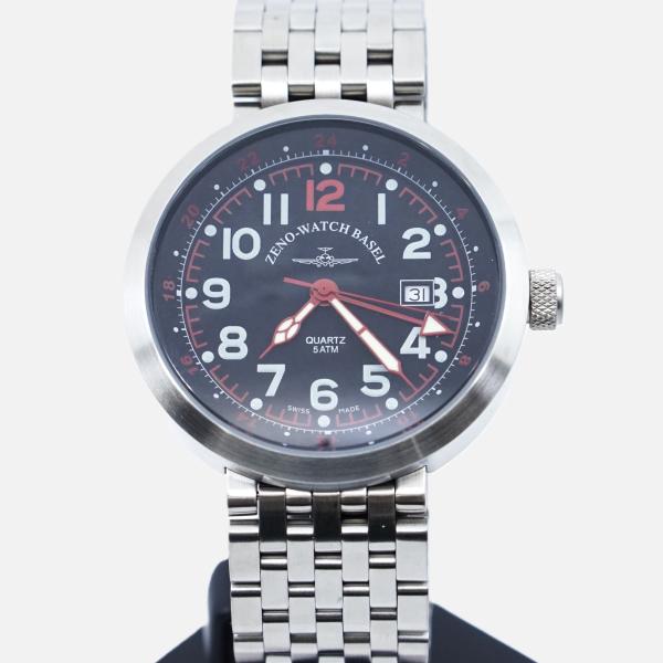ZENO-WATCH BASEL ゼノウォッチ B554Q-GMT-a1 M (RD) パイロットウォッチ クォーツ デッドストック メンズ腕時計 25-M-648