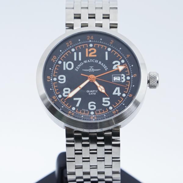 ZENO-WATCH BASEL ゼノウォッチ B554Q-GMT-a1 M (OR) パイロットウォッチ クォーツ デッドストック メンズ腕時計 25-M-650