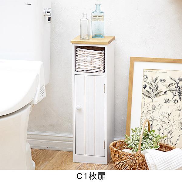 お届けグループD】トイレ収納 カントリー調多機能トイレ収納Ｖ Ｃ１扉