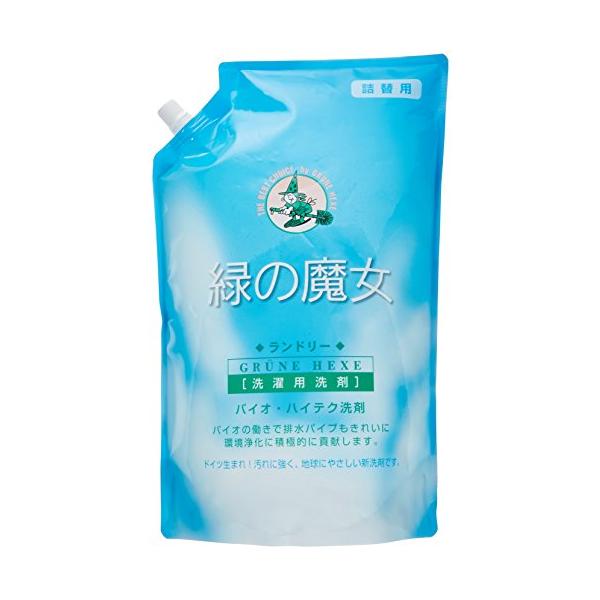 大容量 ミマスクリーンケア 緑の魔女 ランドリー洗濯用洗剤 つめかえ 2L パウチキャップ付き