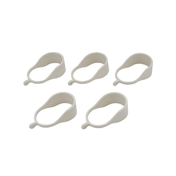 HEIAN SHINDO カーテンリング 大型 つっぱり棒ジャッキタイプ用 内径42mm ホワイト 1セット5個入り RWO-42 平安伸銅工業