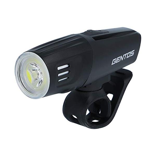GENTOSジェントス 自転車 ライト LED バイクライト USB充電式 250ルーメン 防水 防滴 AX-013SR ロードバイク ブラック