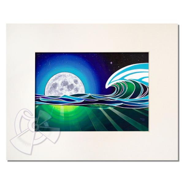 ハワイのサーフアート絵画 Moonrays （11