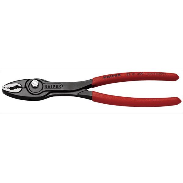 ■KNIPEX スリップジョイントプライヤー ツイングリップ プラスチックハンドル 200mm【3371068:0】[店頭受取不可]