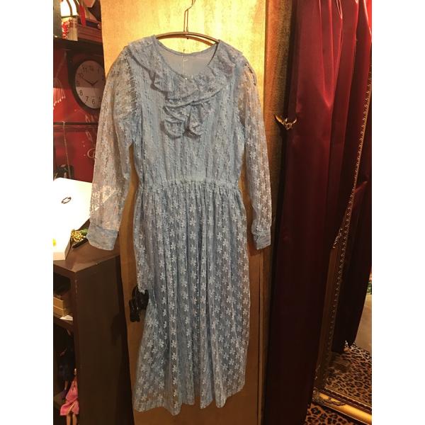 Used 古着 総レースワンピース ブルー 水色 Buyee Buyee Japanese Proxy Service Buy From Japan Bot Online