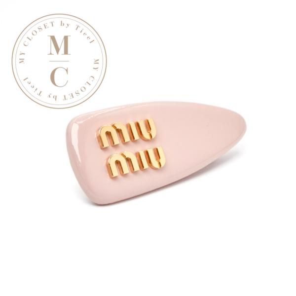 ◇ミュウミュウ◇ サークルロゴ / ゴールドカラー / ヘアクリップ ミュウミュウ Miu Miu MIUMIU ヘアクリップ 5IF218 2DTU ロゴ