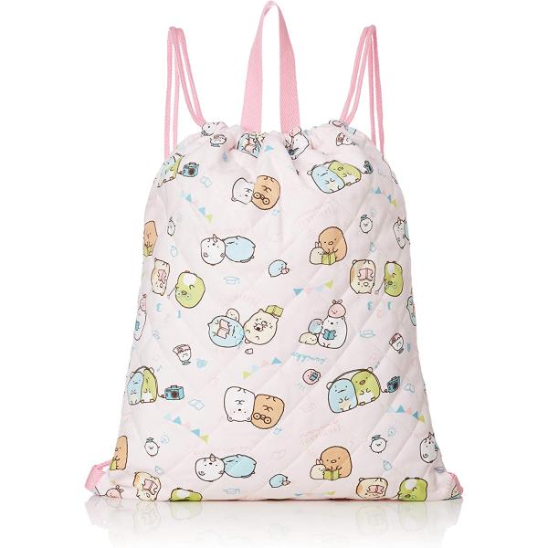 入園、入学、新学期の準備に大活躍間違いナシのナップサック★国内外で大人気の『すみっコぐらし』キャラクターデザイン♪安心安全の日本製！！キルト加工なのでソフトな手触りで丈夫な仕上がり！開閉は両端の紐を引っ張るだけ！お子様の力でも開け閉め簡単♪...