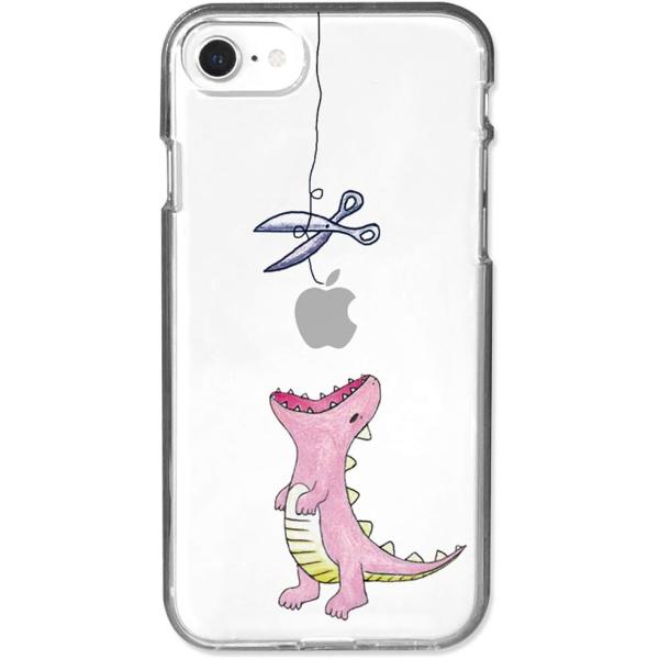[AKAN] iPhone SE (第2世代/第3世代 / 2022年) ケース はらぺこザウルス ピンク (エイカン) AK18888i9(キャラクターグッズ)